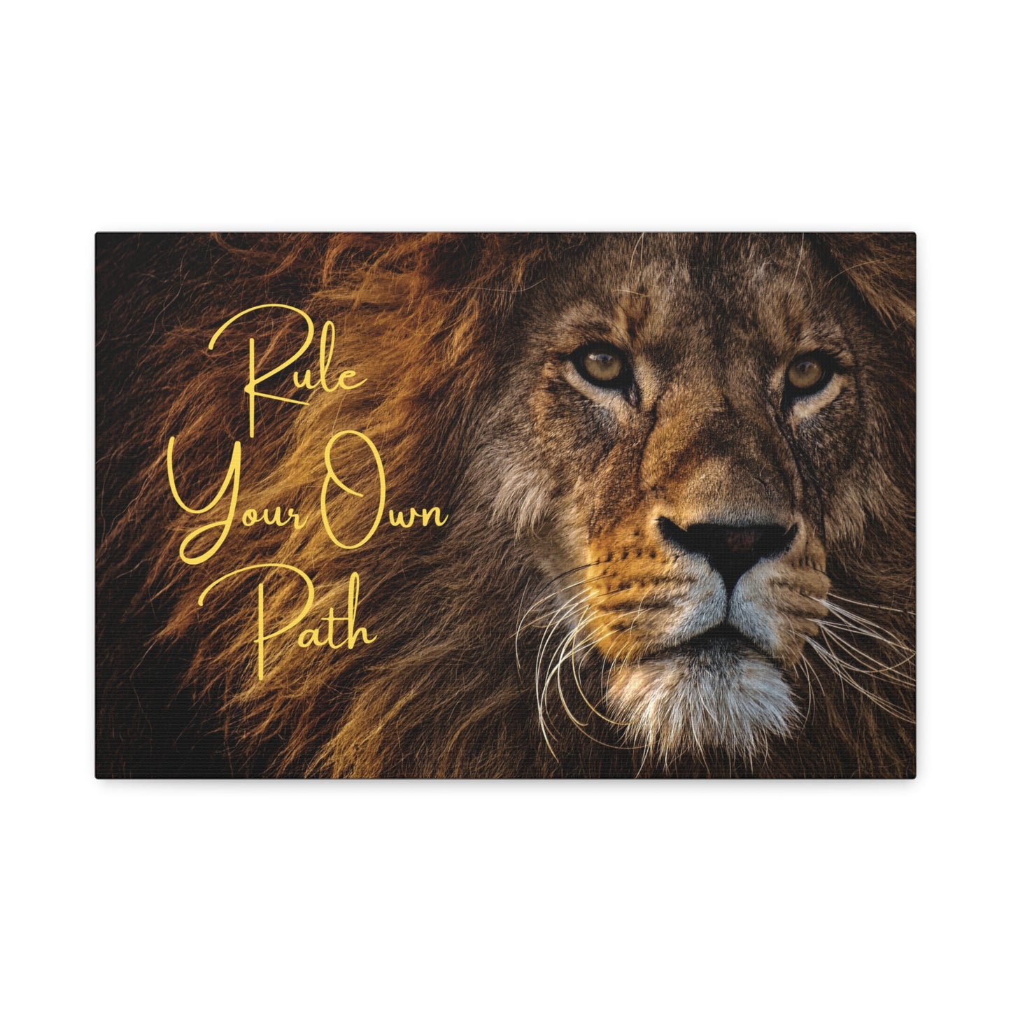 'Rule Your Own Path' Lion Portrait Canvas