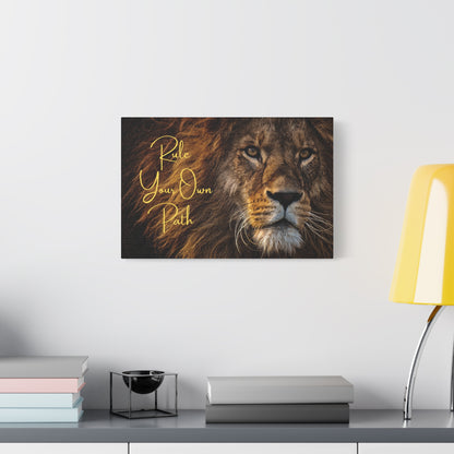 'Rule Your Own Path' Lion Portrait Canvas