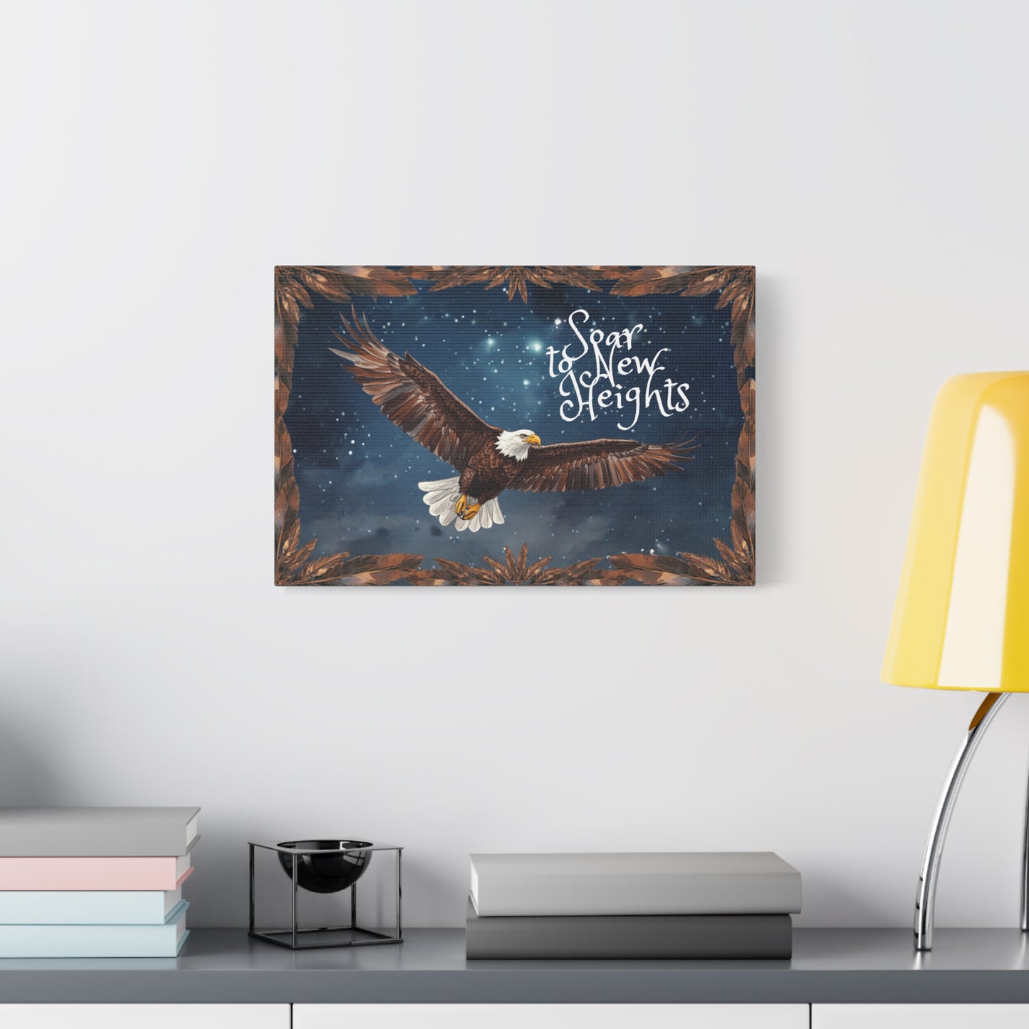"Soar to New Heights" Bald Eagle Inspirational Canvas Print