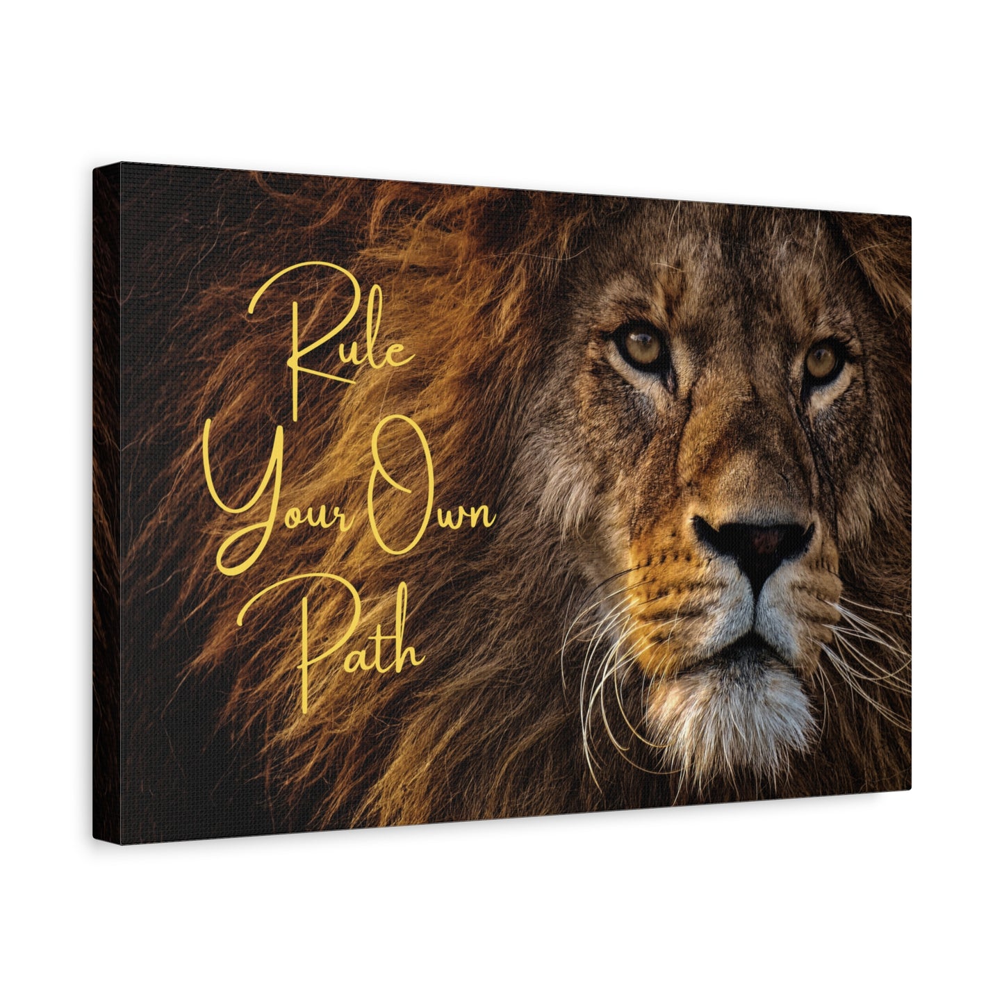 'Rule Your Own Path' Lion Portrait Canvas
