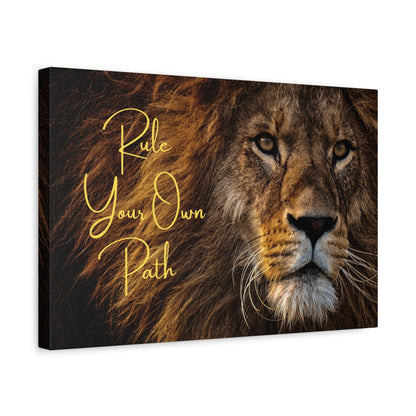 'Rule Your Own Path' Lion Portrait Canvas