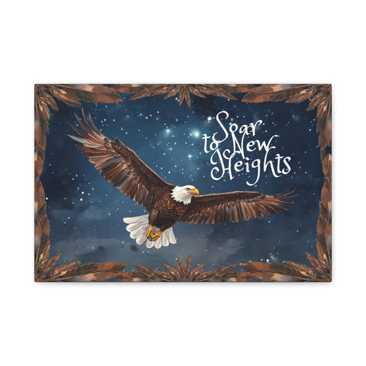 "Soar to New Heights" Bald Eagle Inspirational Canvas Print