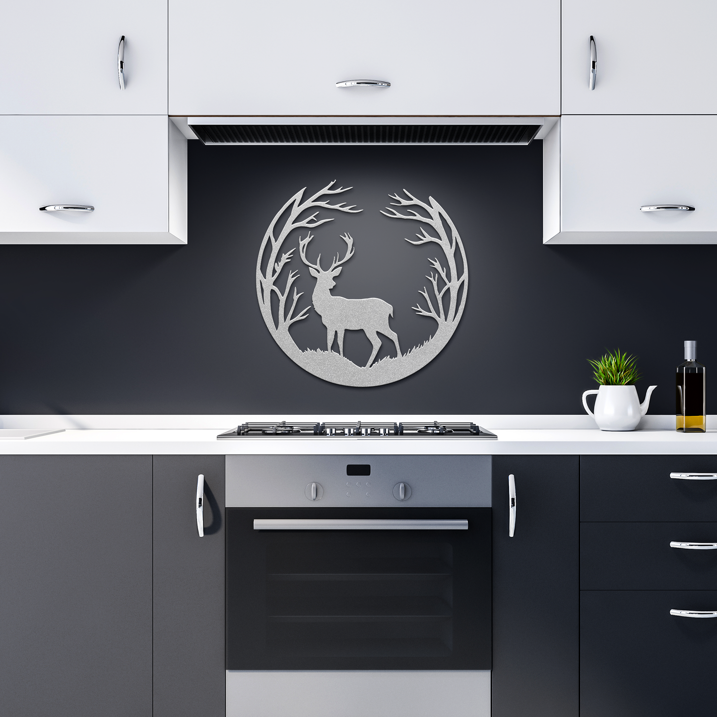 Deer_Metal_Sign_Silver_Dark_Kitchen_Mockup.png