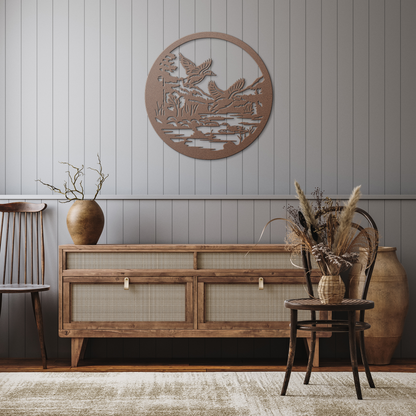 Mallard_Duck_Metal_Sign_Copper_Rustic_Hallway_Mockup.png