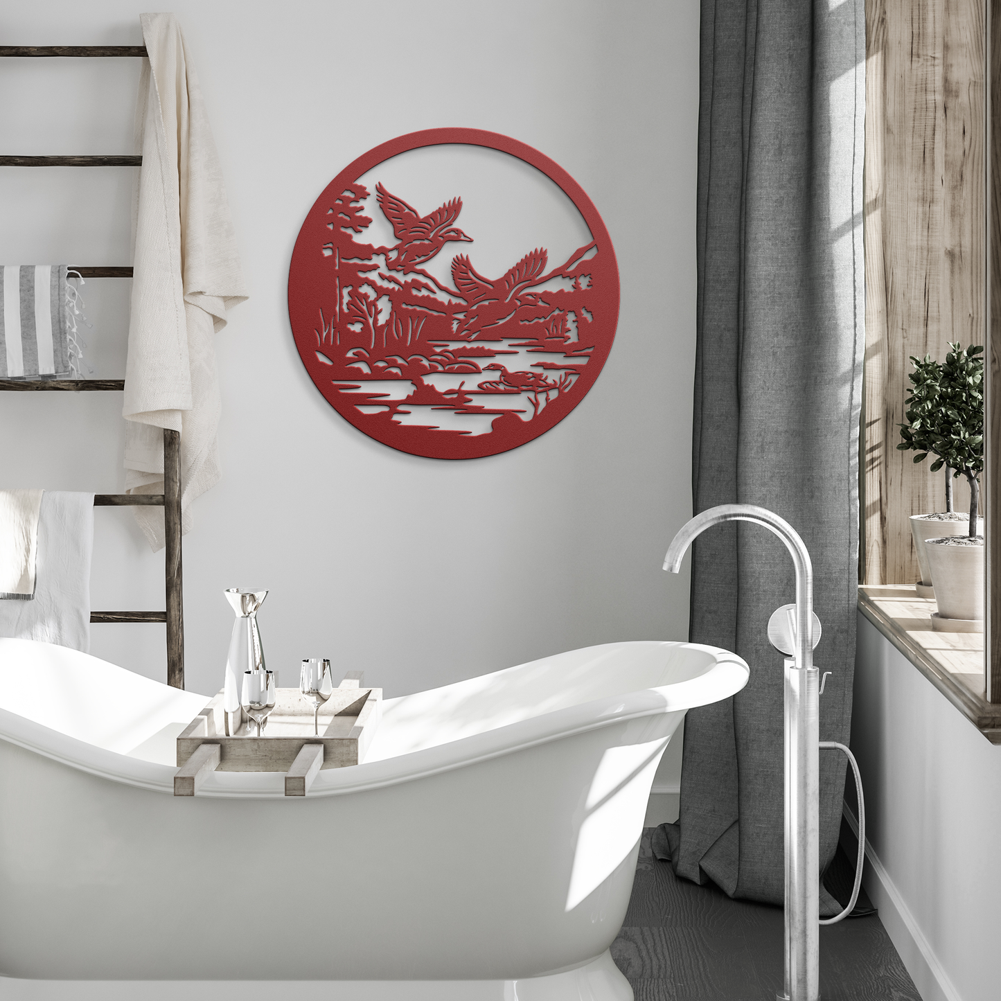 Mallard_Duck_Metal_Sign_Red_Modern_Bathroom_Mockup.png