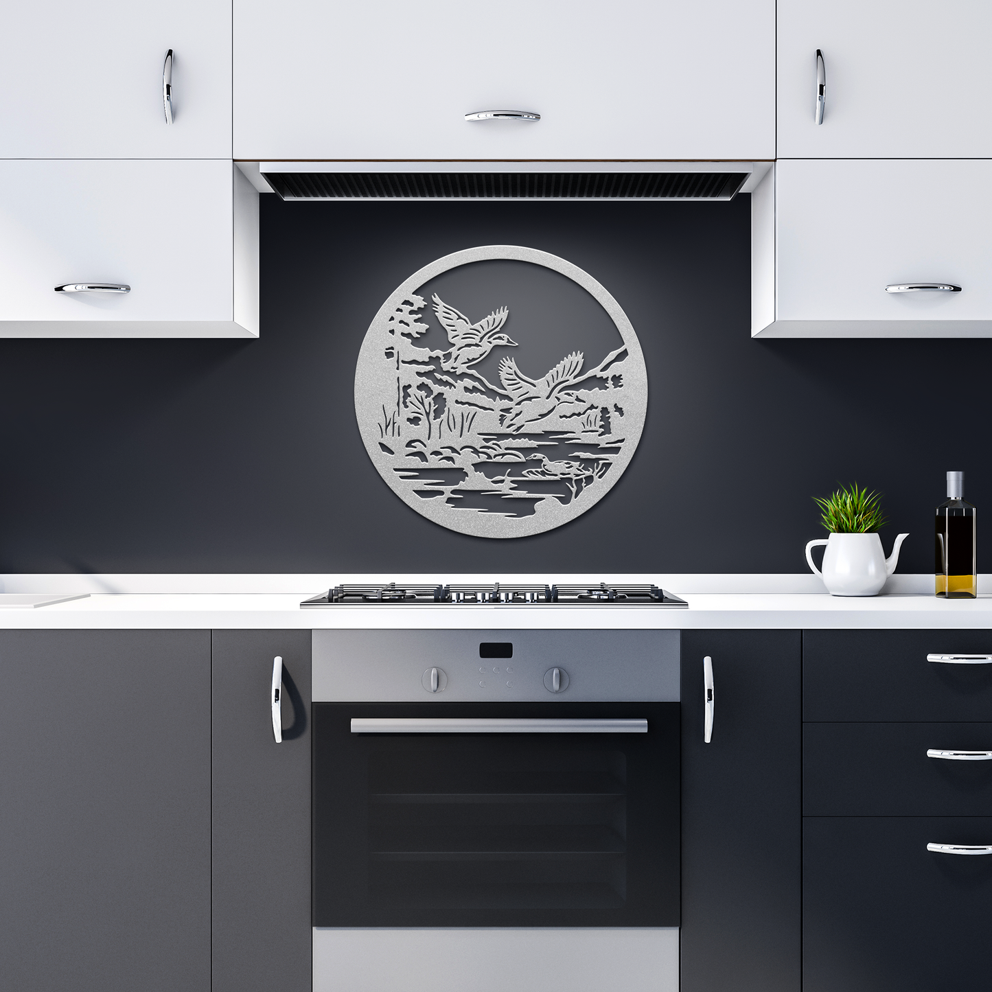 Mallard_Duck_Metal_Sign_Silver_Dark_Kitchen_Mockup.png